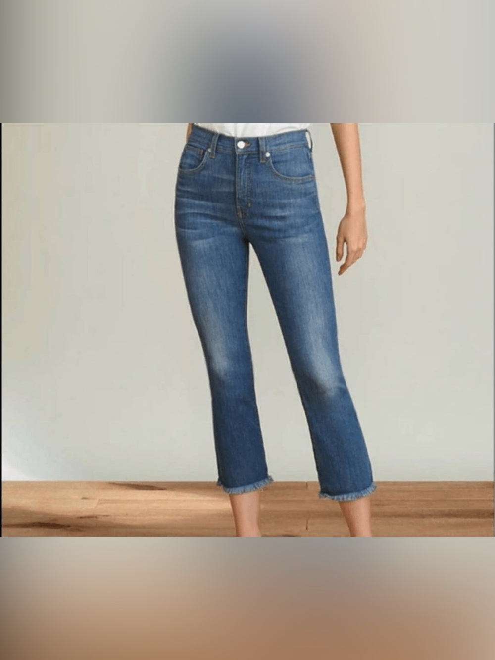 Veronica Beard Carly Kick Flare High Rise Jeans in Sunrise, Size 27